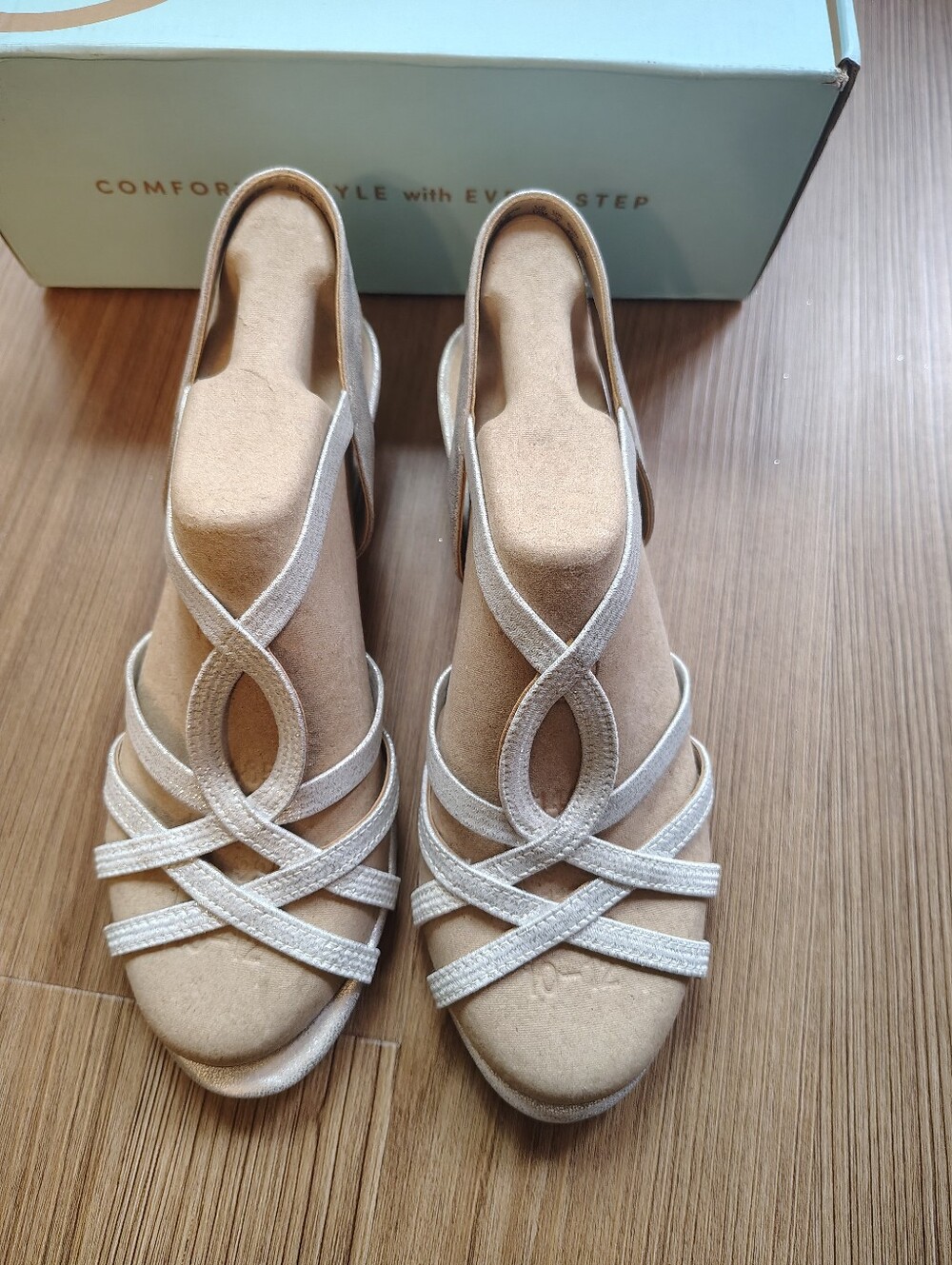 New Silver Lifestride Yaya Sandal Dress Shoe. Sz 10 - Picture 2 of 6
